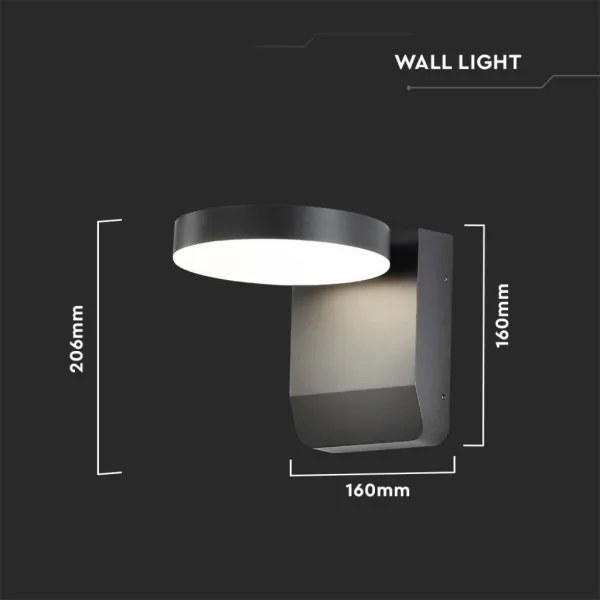 LED Aplica flexibilă exterior 17W 230V IP65 4000K negru