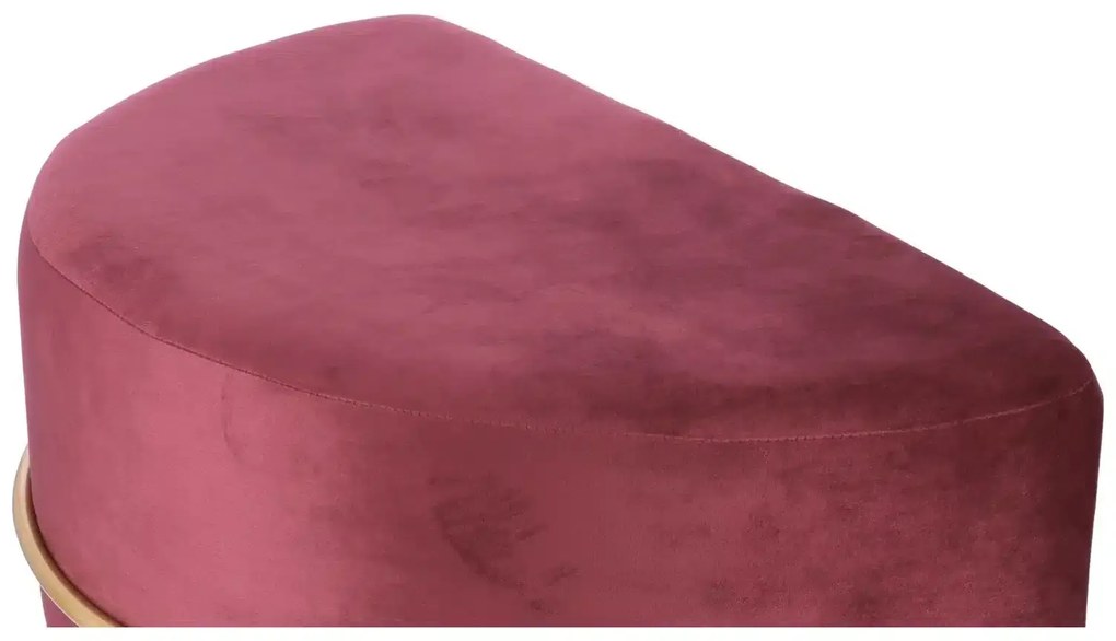 Taburet catifea baza metalica aurie - FUCSIA - Baza metalica aurie
