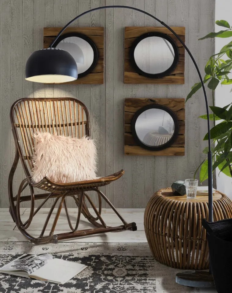 Lampadar din metal/marmura/plastic THIS & THAT 205 cm negru, un bec