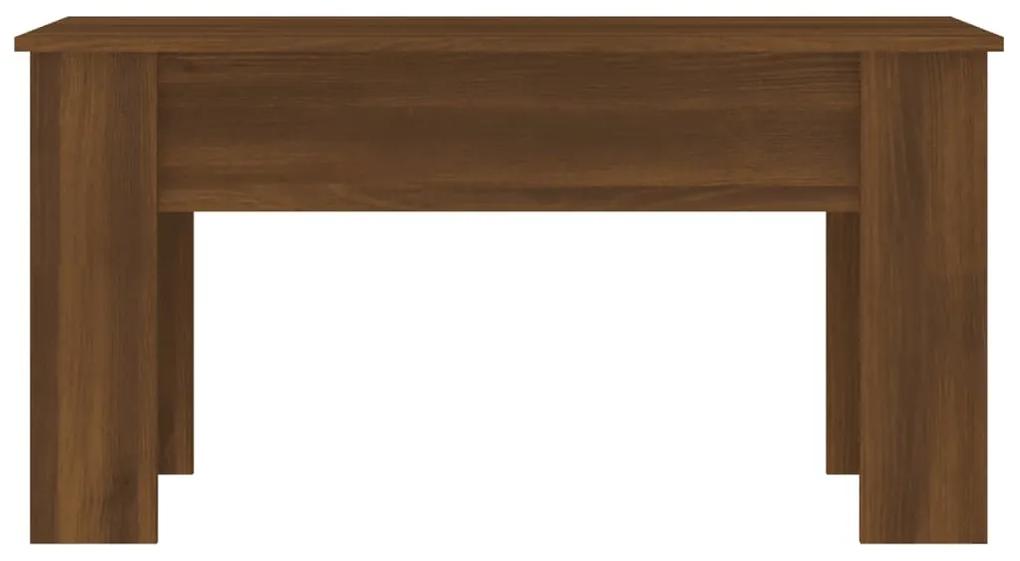 Masuta de cafea, stejar maro, 101x49x52 cm, lemn prelucrat 1, Stejar brun