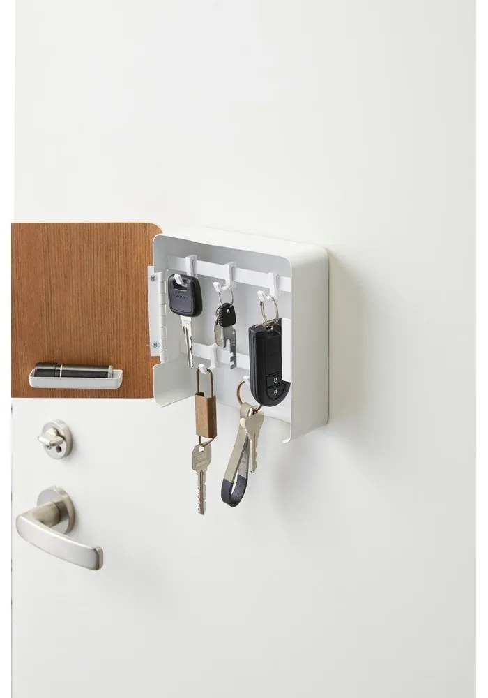 Dulap pentru chei cu ușă din placaj Yamazaki Rin, alb