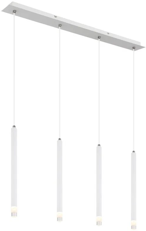 Lustra cu 4 Pendule metal alb RYAN pentru bucatarie