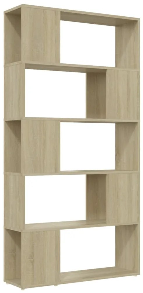 809146 vidaXL Bibliotecă/Separator cameră, stejar Sonoma, 80x24x155 cm, PAL