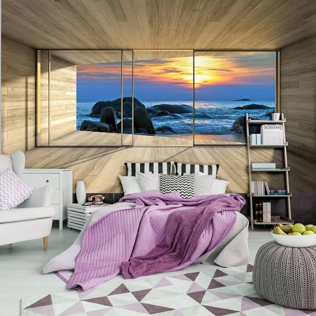 Fototapet - Casa modernă la mare (152,5x104 cm)