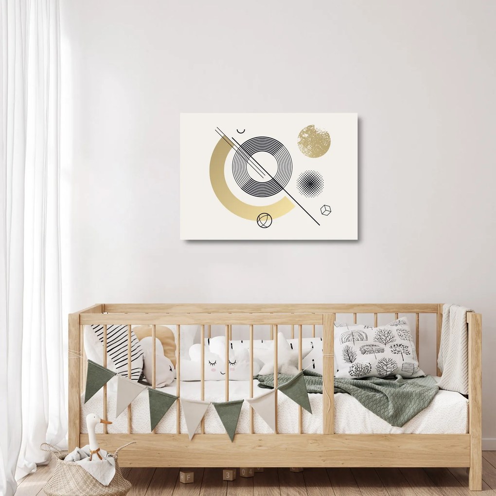 Tablou pe sticlă - Forme geometrice N⁰2 (70x50 cm)