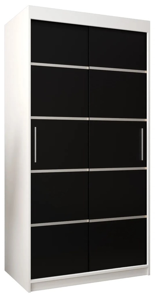 Dulap de haine 120 cm Verika 1 120 (alb + negru). 1063688