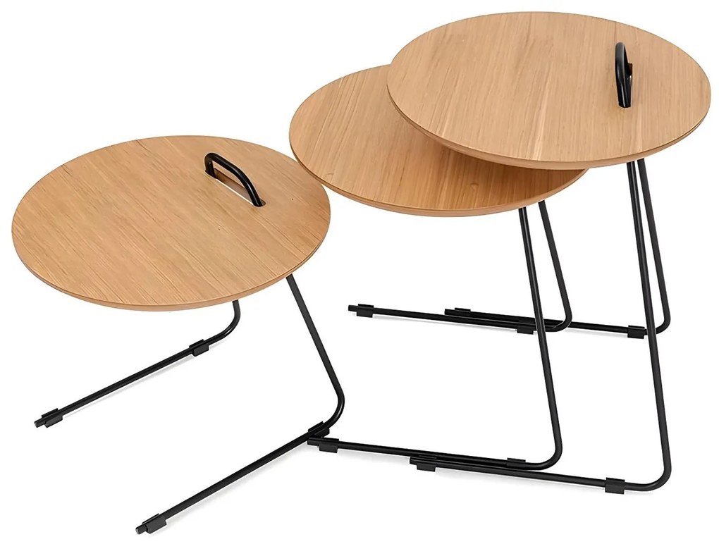 Set de 3 noptiere Paniki (natural). 1094357