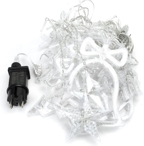 Aigostar - Guirlandă LED de exterior pentru Crăciun 120xLED/6W/230V/8 funcții 3x0,6m IP44 alb rece+telecomandă