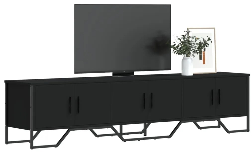 vidaXL Dulap TV, negru, 180x34x41 cm, lemn prelucrat