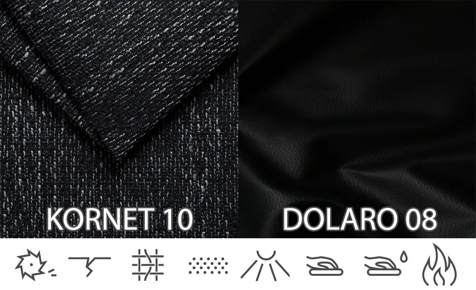 Colțar Ardait (Negru șuvițat + Negru) (S). 1026207
