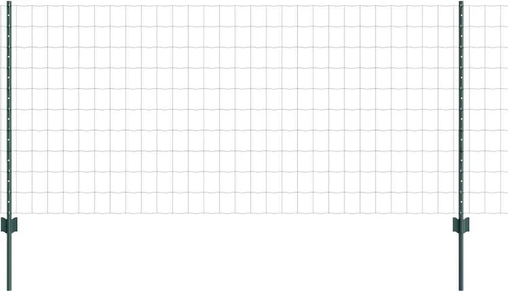 vidaXL Gard cu Stâlp Verde 1 x 25 m Oțel și PVC