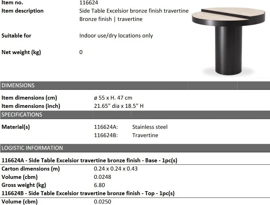 Masuta laterala design elegant Excelsior