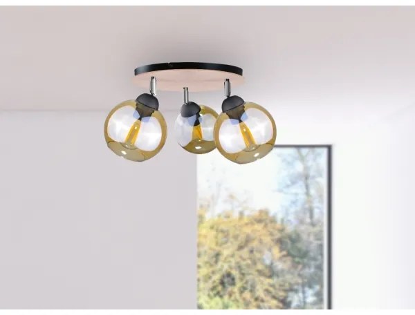 Spot THEA WOOD 3xE27/60W/230V d. 30 cm