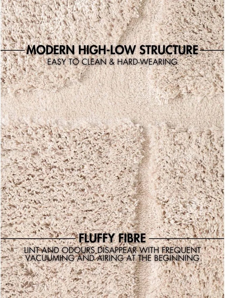 Covor crem țesut manual rotund ø 200 cm Lambeth Jasper – Ted Baker