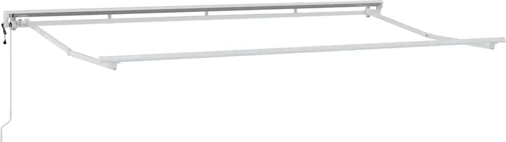 vidaXL Cadru de copertină Ajustabil Alb 4 x 2 m Oțel