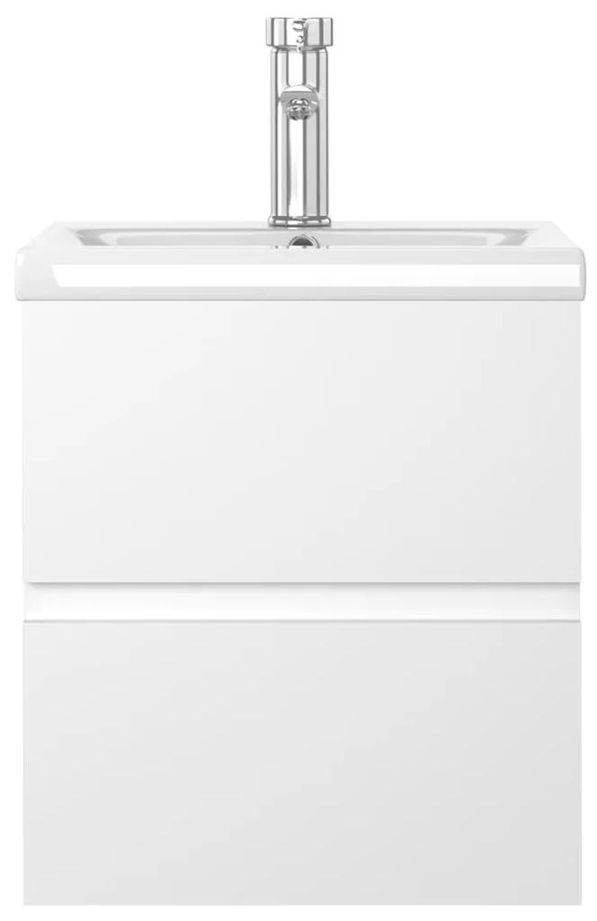 Dulap cu chiuveta incorporata, alb, PAL Alb, 41 x 38.5 x 45 cm