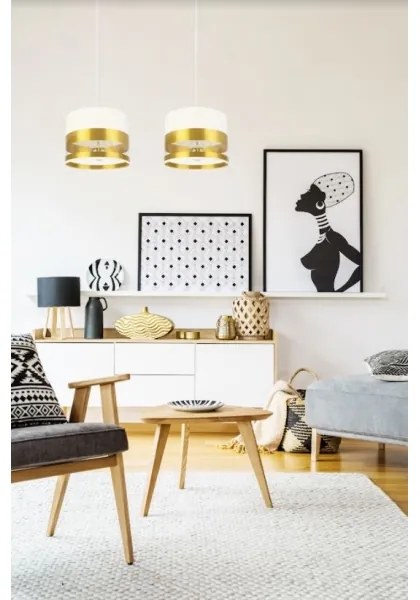 Lustră pe cablu MILO 2xE27/60W/230V aurie