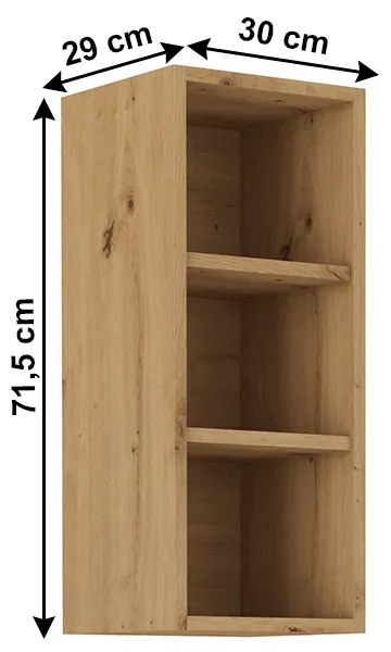 Raft superior de bucătărie Meriel 30 G-72 OTW (stejar artisan). 1034005