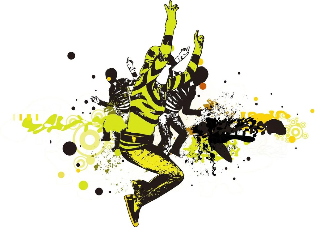 Tablou pe sticlă - Street dance (70x50 cm)