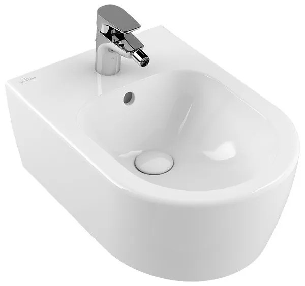 Pachet vas WC rimless suspendat Soul + bideu suspendat Avento, Villeroy&amp;Boch, DirectFlush, cu capac WC inchidere lenta