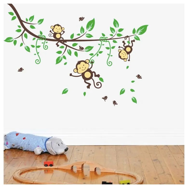 Autocolant Monkeys on Tree