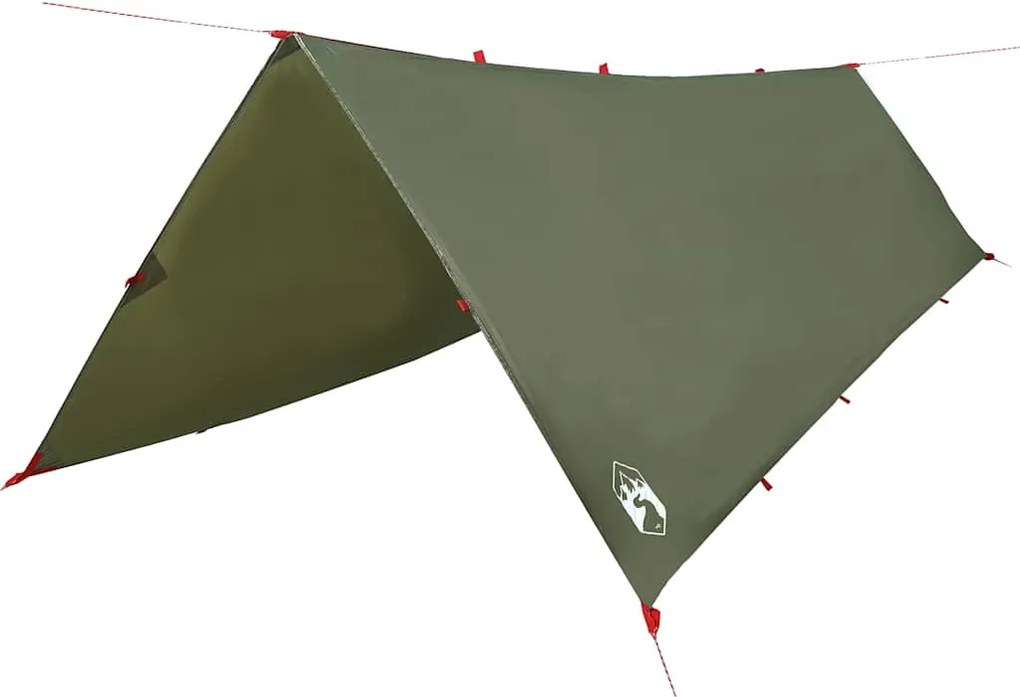 vidaXL Prelată de camping, verde măsliniu, 506x306 cm, impermeabilă