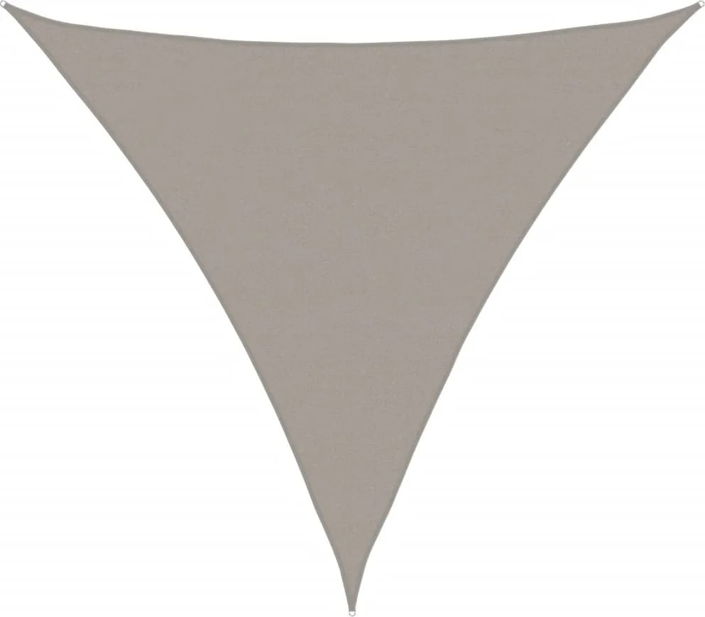 vidaXL Pânză parasolar gri deschis 5x5x5m HDPE 160 g/m² triunghiular