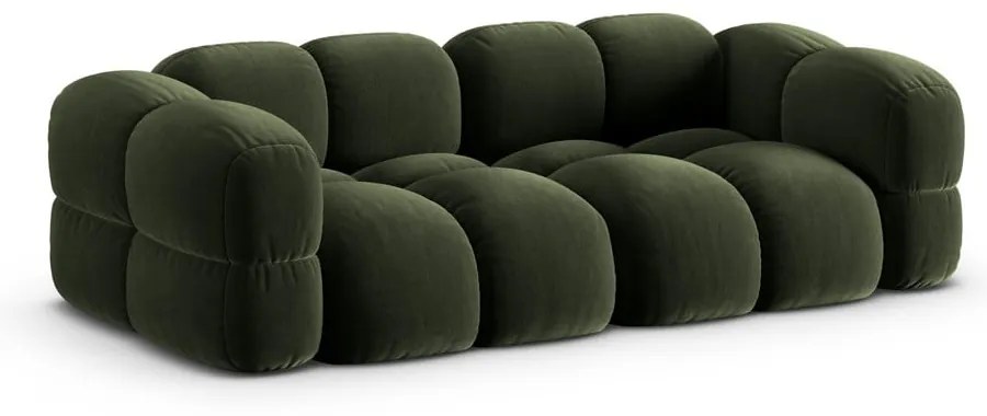 Canapea verde cu tapițerie din catifea 250 cm Loretto – Cosmopolitan Design