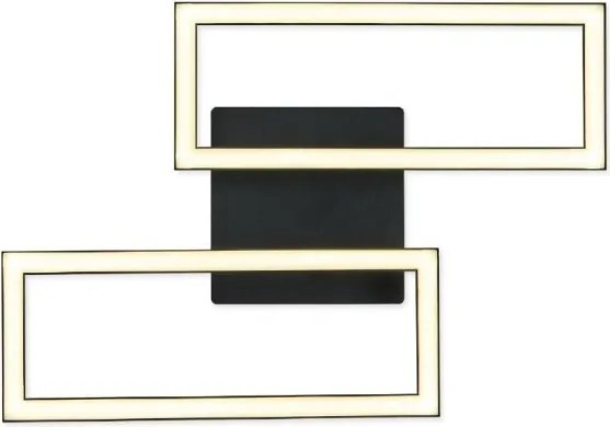 Lustră LED modernă Klausen Pane PL2-B 16W 4000K Alb Negru 8.2x47.5x32.3cm Plafonieră geometrică eficientă pentru living dormitor design interior