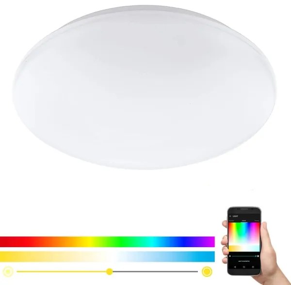 Eglo 33219 - Plafonieră LED RGB GIRON-C LED/17W/230V Ø 30 cm, albă