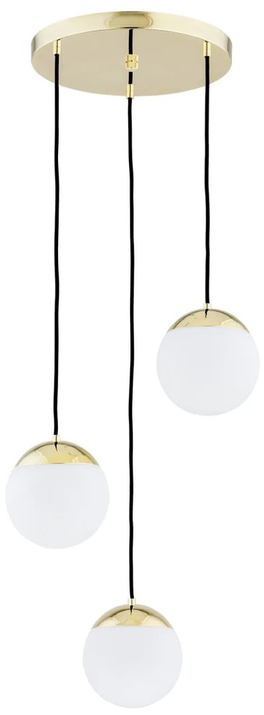 Lustra cu pendule design modern LIVIA 3 alama