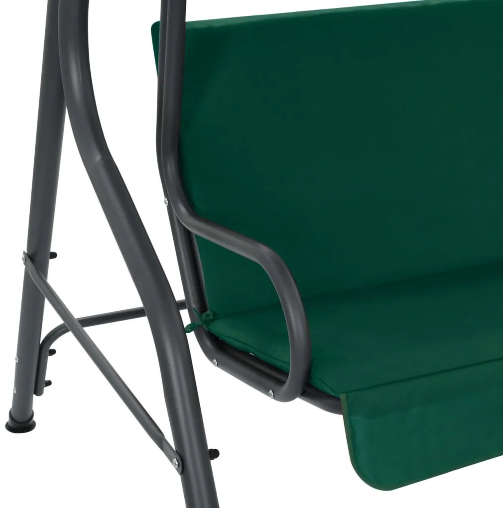 Balansoar de gradina, verde, 170x110x153 cm, material textil Verde