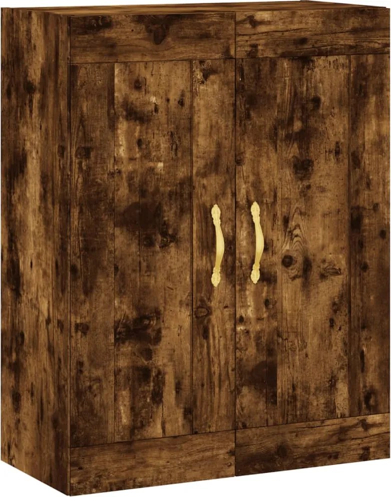vidaXL Dulap pe perete, stejar afumat, 69,5x34x90 cm, lemn prelucrat