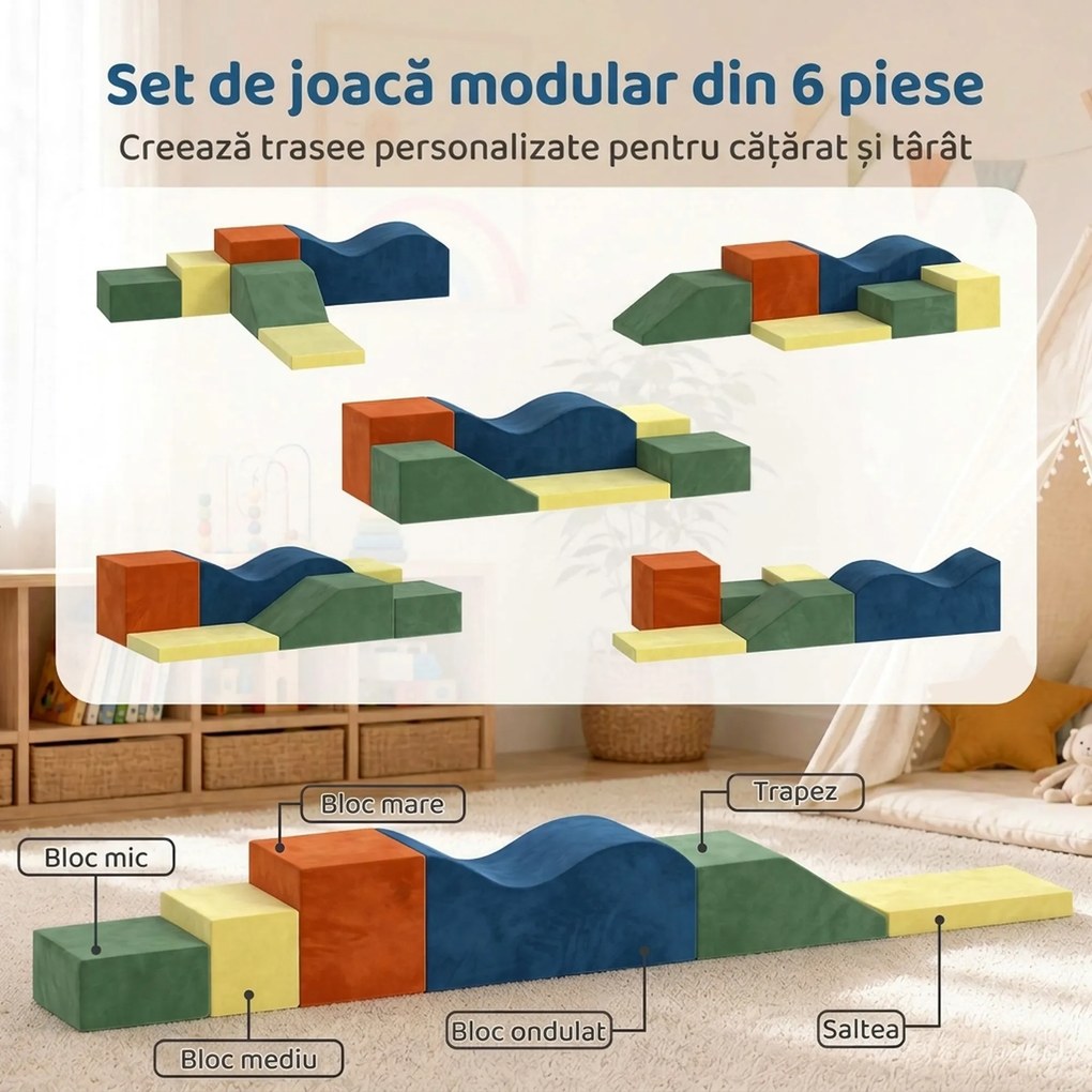 AIYAPLAY Set de 6 Jucării de Construcție Macabre pentru Copii, Hârtie Pergament | Aosom Romania