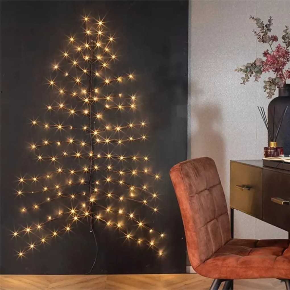 Brad de Craciun mural cu LED ZIGGY, maro - mai multe dimensiuni Marime: XS