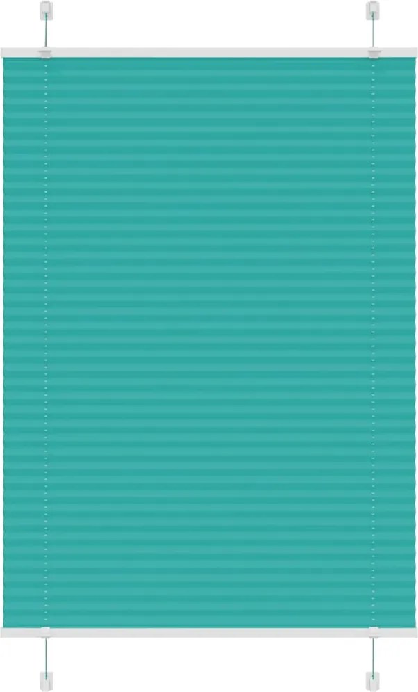 vidaXL Jaluzea plisată verde petrol 95x100 cm Lățime țesătură 94,4cm