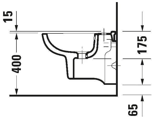 Duravit 22371500002 - Bideu suspendat D-CODE, ceramică, alb lucios