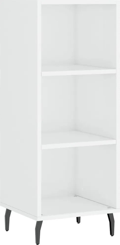 vidaXL Servantă, alb extralucios, 34,5x32,5x90 cm, lemn compozit