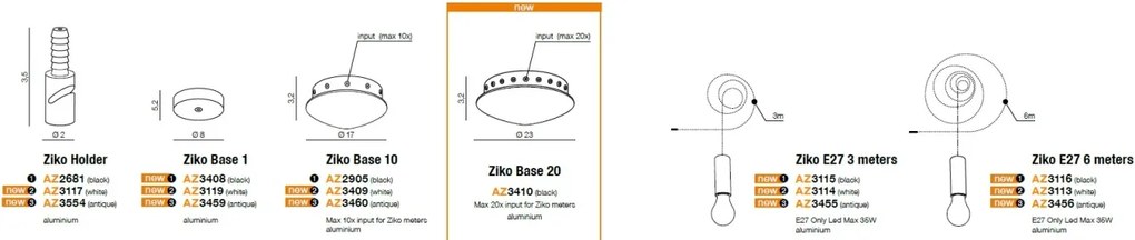 Accesoriu/ Cablu 3 metri cu dulie Ziko antique ZZ AZ3455