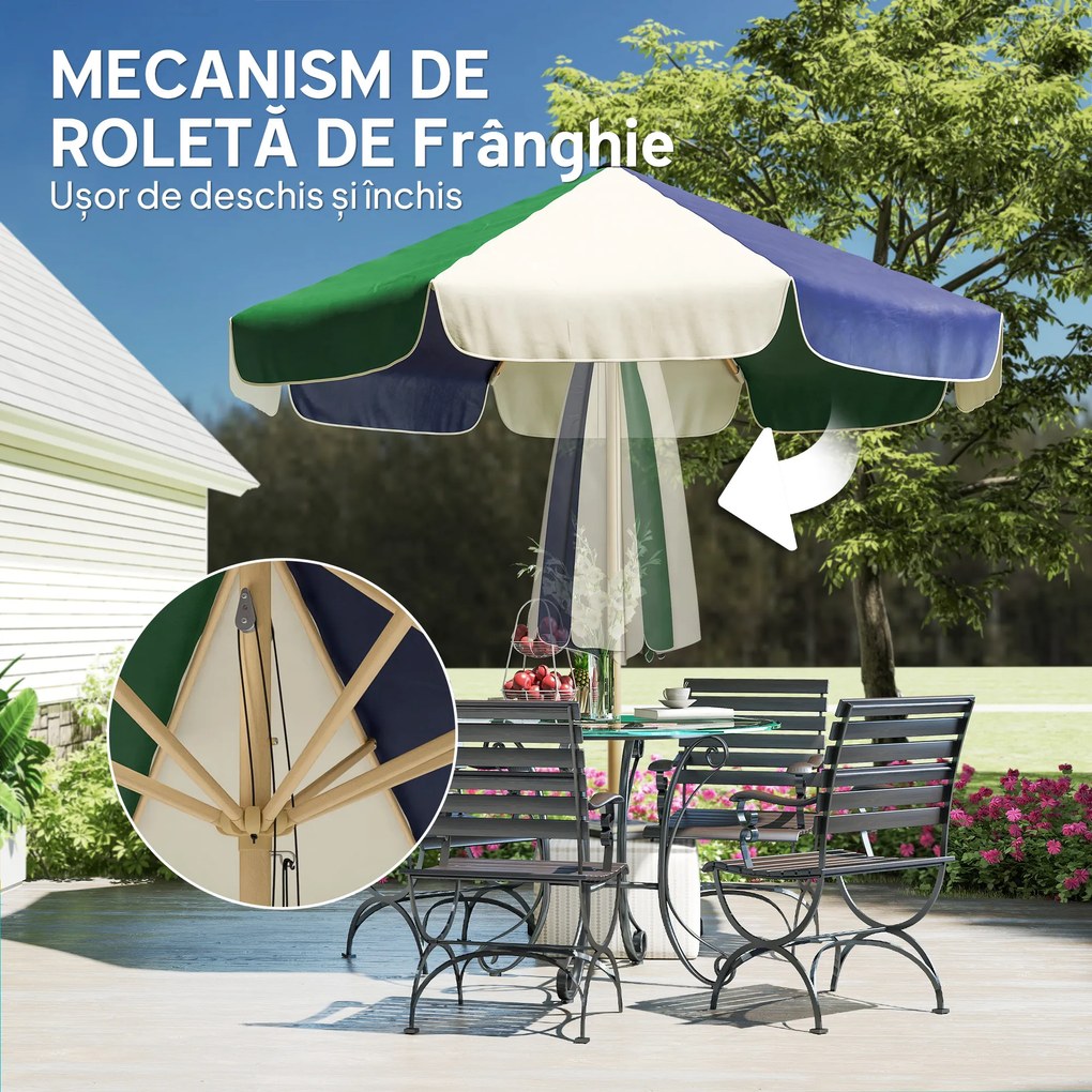 Outsunny terasă retro fals lemn | Aosom Romania