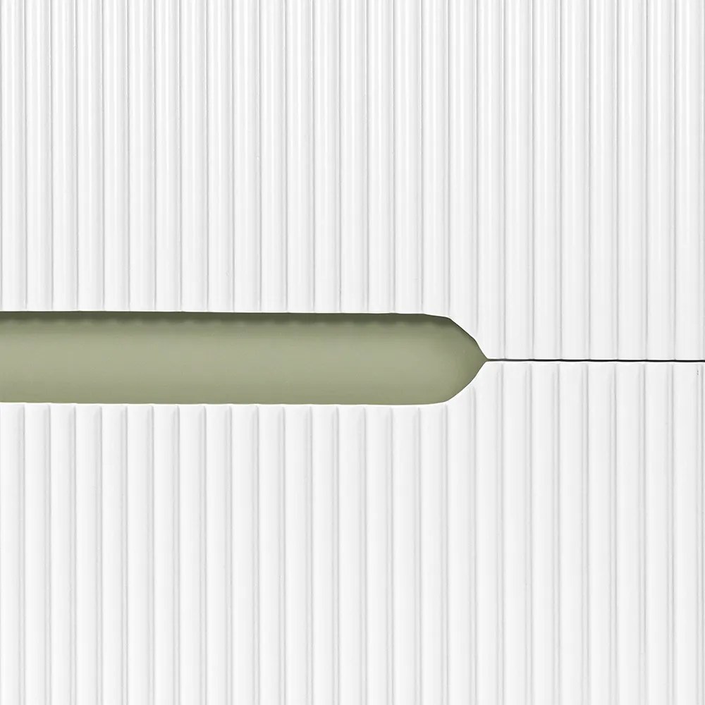 Trent mobilier de baie 60 cm ceramică chiuvetă (2 sertare) cu oglindă 60x80 cm verde-alb