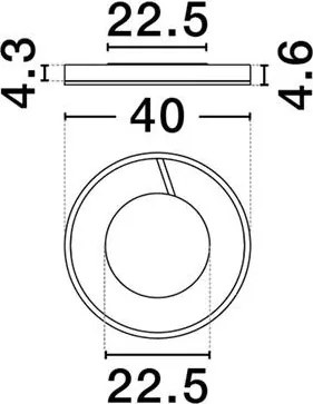 Lustra circulara aluminiu alb LED CCT SIENA 40cm