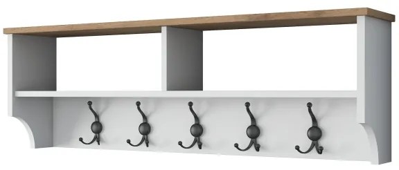 Cuier de perete RANI 120x37,2 cm alb/bej