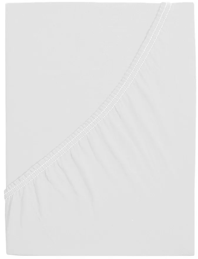 Cearceaf Jersey din bumbac mako LUXORA 90x200 cm alb