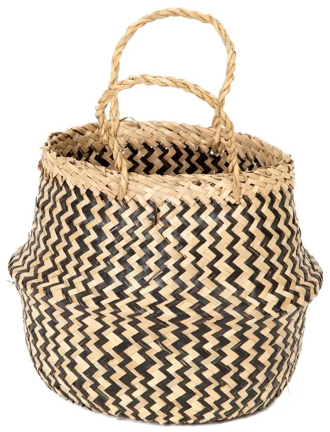 Coş depozitare din iarbă de mare Compactor Zic Zac, ⌀ 27 cm