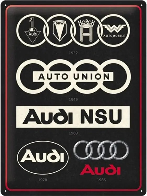 Placă metalică Audi - Logos