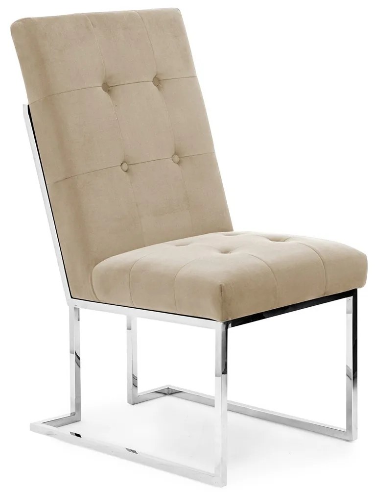 Scaun tapitat Pierre bej/silver - H97 cm