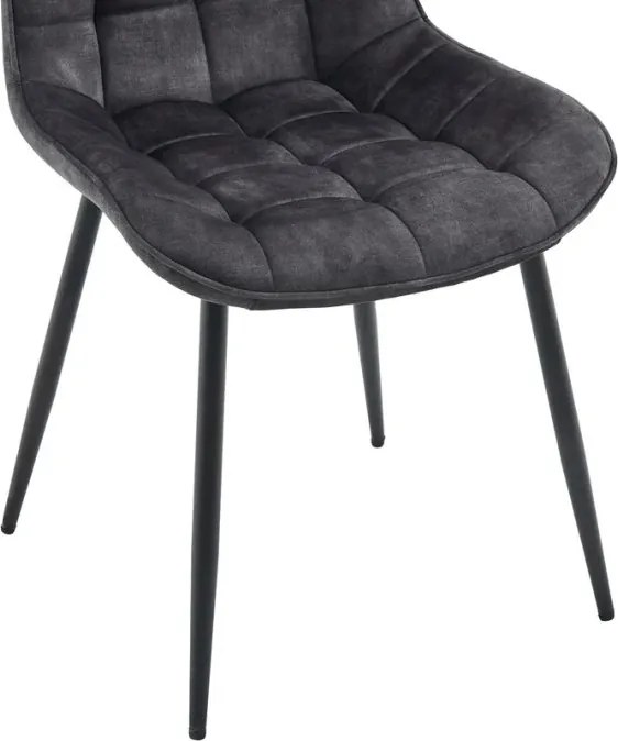 Set de 4 scaune ROADSTAR catifea gri inchis