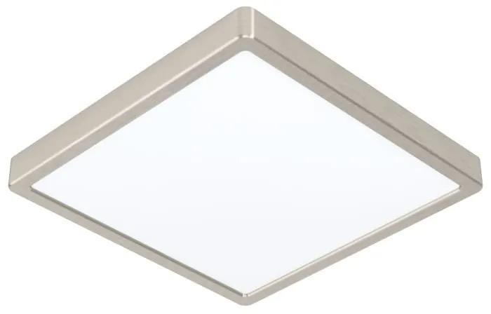 Plafoniera LED inteligenta, pentru baie design modern IP44 Fueva-z nichel mat 28,5x28,5cm