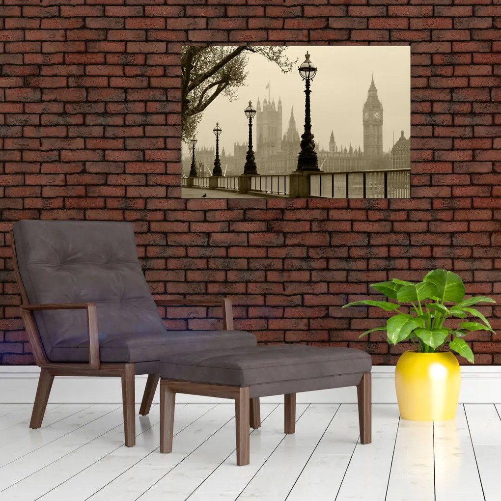 Tablou - Londra în ceață, Anglia (90x60 cm)